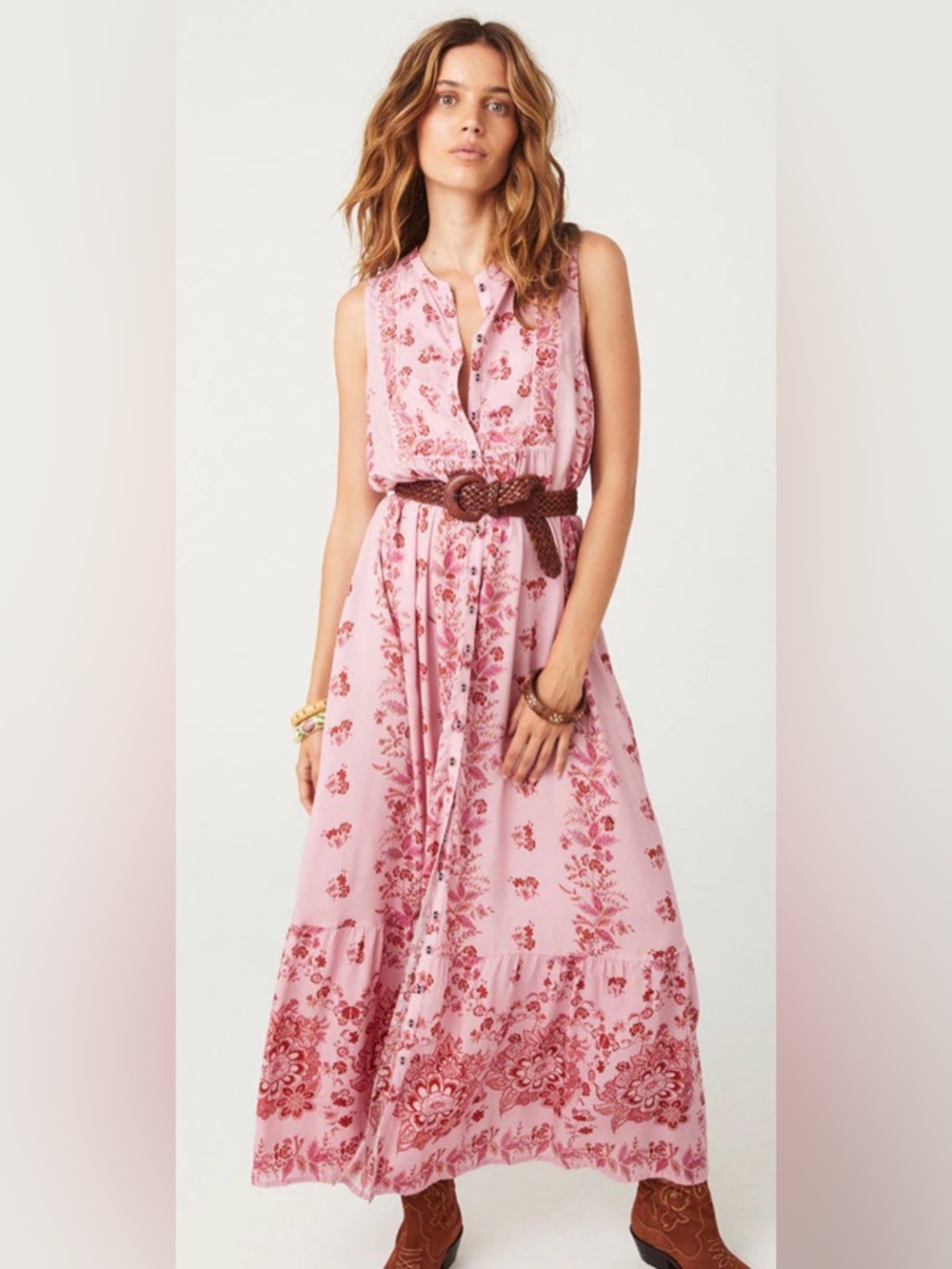 Spell Rebel Spirit Button Through Maxi Dress - Picture 2 of 8